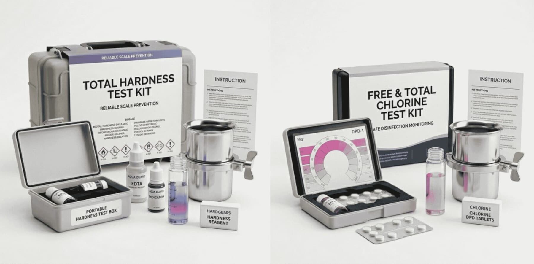 Various Industrial Water Testing Kits and Reagents